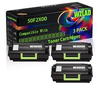 50F2X00 Compatible for Lexmark Toner Cartridges with Chip MS410d MS410dn MS510dn MS610de MS610dn Printers (3 Pack Black)
