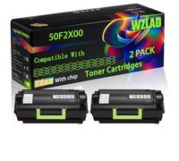 50F2X00 Compatible for Lexmark Toner Cartridges with Chip MS410d MS410dn MS510dn MS610de MS610dn Printers (2-Pack Black)