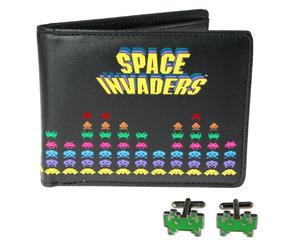 50Fifty Concepts Space Invaders Cufflinks and Wallet in a Set