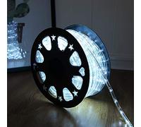 50ft 360 LED Waterproof Rope Lights, 110V Connectable Indoor Outdoor White Led Rope Lights for Outside, Deck, Patio, Pool, Camping, Bedroom Decor, Landscape Lighting and More (White)