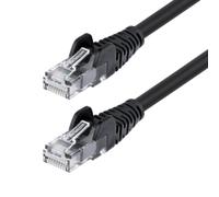 50ft Black Cat6 Ethernet Cable, Snagless, 24AWG (CAT6UTP50FTBK) | 100W PoE delivery, 24AWG copper, Gold-plated RJ45, Patch Cable, Ethernet