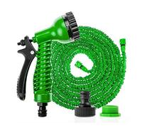 50FT Expandable Flexible HOSEPIPE Garden Hose Pipe Magic Snake + Gun Green Watering