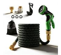50ft Expandable Garden Hosepipe 2026 Upgraded, Heavy Duty Flexible Expanding Water Hose with 10-Function Spray Gun, 4-Layer Latex Leak-Proof Kink-Free Magic Hose for Car Washing, Window Cleaning