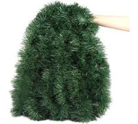 50Ft Green Garland Christmas Decorations, 50Ft Xams Greenery Tinsel Stems Non-Lit Soft Twist Garland Decor for Tree Stairs Railing Front Door Mantle Fireplace Indoor Outdoor Holiday Home