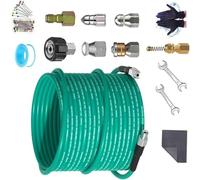 50FT Sewer Jetter Set Flexible Drain Hose Set for Accessing Narrow Pipe in Basements Kitchens Bathrooms Drain Cleaning Hose for High Pressure Washer