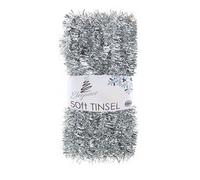 50ft Tinsel Garland For Christmas Tree Decorating 15 Metres of Sparkly Metallic Xmas Foil Extra Long for Stairs or Crafts (Silver)