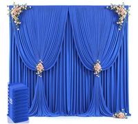 50ft x 12ft Royal Blue Backdrop Curtains Wrinkle Free Backdrop Curtain for Wedding Parties Blue Fabric Backdrops Drapes Back Drop Cloth Bridal Shower Stage Curtains Wedding Decorations for Reception