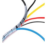 50Ft XHF 1/4" Clear Spiral Cable Wrap 6mm(Wrapping Range:4mm-50mm) Spiral Wire Wrap Cord for Computer Electrical Wire Organizer Sleeve Hose RoHS
