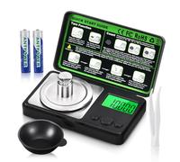 50g/0.001g Digital Milligram Scale, Digital Scales Pocket Micro Scales | Precision Scale for Jewelry Powders Medicine Food, High Precision Mg Scale with Tweezer, Cal Weight, Battery, Measuring Cup