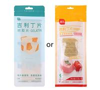 50g 10 Large Sheets Of Halal Silver Leaf Gelatine Beef Gelatin Leaves For Cooking Mousse Cake Jelly Dessert Mix Supplies