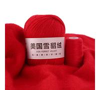 50g+20g/Set Soft Velvet Simple Solid Color Yarn Hand Knitting Crochet Sewing Thread for Cardigan Scarf Shawl Sweater Supplies Accessories Velvet Yarn for Crocheting Brown