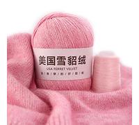 50g+20g/Set Soft Velvet Simple Solid Color Yarn Hand Knitting Crochet Sewing Thread for Cardigan Scarf Shawl Sweater Supplies Accessories Velvet Yarn for Crocheting Brown