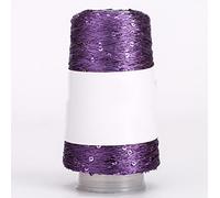 50g/Ball Sequin Yarn Hand Knitting Threads Shiny Sequins DIY Lace Crochet Thread Needlework for Crocheting(Purple)