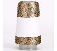 50g/Ball Sequin Yarn Hand Knitting Threads Shiny Sequins DIY Lace Crochet Thread Needlework for Crocheting(Rose Gold)