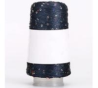 50g/Ball Sequin Yarn Hand Knitting Threads Shiny Sequins DIY Lace Crochet Thread Needlework for Crocheting(Navy Blue)