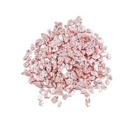 50g Crushed Glass Pink,Irregular Metallic Chips,Broken Glass Chips for Crafts Glass Gravel for Microscopic Landscaping,Decoration,1-4mm