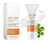 50g Factor 100 Sun Cream, Waterproof Sunscreen SPF 100, Factor 100 Face & Body Sunscreen, Moisturizing UVB/UVA Protection Sun Cream, Refreshing and Non Greasy, for All Skin Types and Ages (1PC)