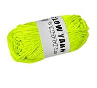 50g Glow in The Dark Yarn for Crocheting and Knitting, 54yds Luminous Crochet Yarn for Crocheting DIY Knitting Glow Fingering Sewing Supplies for Arts Crafts Sewing Party Supplies (Yellow)