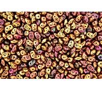 50g Matubo SuperDuo Czech Seed Beads 2.5x5mm Matte Metallic Gold Copper Iris Unique Beading Supplies Jewellery Making Czech Republic