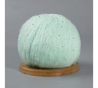 50g Mohair Thin Knitting Sequined Yarn Crochet Fluffy Knitted Fashion Soft Lace Wool Thread Sweater Shawl Beads Yarns(12)