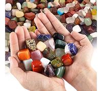 50g Natural Meditation Reiki Healing Agate Tumbled Stone/Lucky Crystal Quartz Stones Specimen/Decor Polished Rocks for Home Office Spiritual Gift