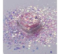 50g Pack High Sparkle Iridescent Chunky Mixes Glitter Opal Sequins for Nail Art Glitter Manicure Material Crafts Art Decoration NC (NC04)