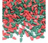 50g Polymer Clay Slices Sprinkle Resin Inclusions Resin Scrapbook (Red/Green Christmas Trees 5mm)