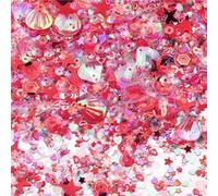 50g PVC Sequins 4-8mm Multi-Shaped Mixed Glitter Loose Paillette For Making Handicraft Supplies DIY Manicure(Rose)