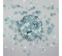 50g Snowflakes Table Confetti,Iridescent Glitter PVC Snow Winter Holiday Table Sprinkle for Birthday Wedding Baby Shower Winter Wonderland Party Decor(blue)