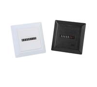 50Hz AC 24V 110V 220v Hour meter Non-Resettable square sealed hours timer meter gauge counter(AC110V,WHITE_50HZ)