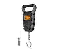 50Kg Hanging Scale With Ruler Digital Portable Fish Hook Electronic Weighting Luggage Scale LED Display Balance Widely Applicable(Grey)