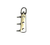 50KG Set of 4 Nickel Heavy Duty 3 Hole Strap Hangers with Screws Hook D Ring Hook Frame Picture Hanging