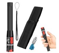 50KM Visual Fault Locator, Aluminum Alloy Fiber Optic Cable Tester Pen, VFL Red Light Breakpoint Detector with 2.5mm Universal Connector for FC/SC/ST