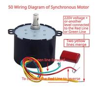 50KTYZ AC electronic starter permanent magnet synchronous electronic starter AC 220V speed reducer motors controllable and negative inversion 6W IINKUEYK(110rpm)