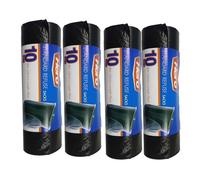 50L Bin Bag Liners, Black Recycled Plastic Refuse Sacks large for Kitchen Home Office DIY Garden - Pack of 40 HERO Black One Size
