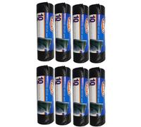 50L Bin Bag Liners, Black Recycled Plastic Refuse Sacks large for Kitchen Home Office DIY Garden - Pack of 80 HERO Black One Size
