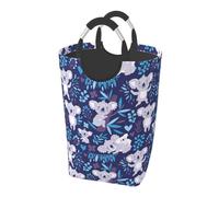 50l Collapsible Laundry Basket Waterproof Oxford Fabric Laundry Hamper With Soft Padded Handles, For Bedroom, Bathroom, Dorm, Laundry Room Lovely Koala