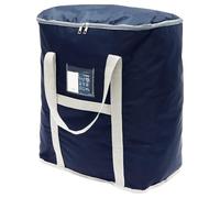50L Duvet Storage Bag Waterproof Oxford Cloth Clothes Storage Bags with Zips and Reinforced Handle Heavy Duty Large Moisture Proof Bedding Bag for Moving House Travel(blue)