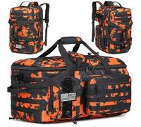 50L Gym Bags for Men, 3 in 1 Travel Duffle Bag with Shoe Compartment, Tactical Military Backpack for Overnight Weekender Gym Traveling Workout Deployment