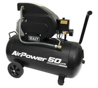 50L Heavy Duty Direct Drive Air Compressor With 2Hp Induction Motor And Twin Gauges