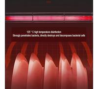 50L High Temperature Sterilizers Cabinet for Kitchen Tableware - One Button Disinfection & Drying at 125°C - Large Capacity of