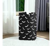 50L Laundry Basket Halloween Bats Goth Foldable Laundry Hamper with Padded Handles Waterproof Durable Clothes Hamper Storage Basket for Toys Clothes Organizer