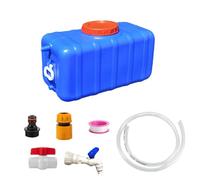 50L Portable Water Tank - 13.2 Gallon Campervan Water Tank with Spigot, Food-Grade Plastic Water Container Camping, Fresh/Dirty Water Storage Tank for UK Outdoor, Garden (Blue, 50L)