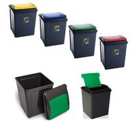 MELICONI Plastic Waste Paper Bin, 50 x 40 cm, red, 1
