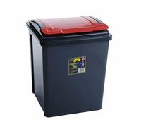 MELICONI Plastic Waste Paper Bin, 50 x 40 cm, red, 1