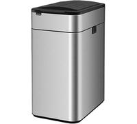 50L Stainless Steel Automatic Trash Can with Lid Modern Smart Wastepaper Basket for Kitchen WingsOpen Design Sleek Silver Home Garbage Bin