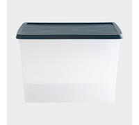 50L Storage Box And Lid - Blue, Blue One Size