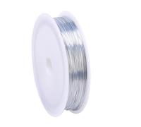 50M 0.4mm Flower Stems DIY Crafts Bendable Iron Wires For Jewelry Making(Silver)