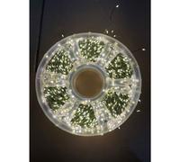 (50m 1500 lights plug-in model, Warm white) LED firecracker lights copper wire light string green wire centipede feet indoor and outdoor holiday garden decorative lights Christmas l...