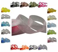 50m / 25m Roll Luxury Organza Woven Edge Ribbon Reel Rolls 3mm, 9mm, 15mm, 25mm, 40mm (Baby Pink, 25mm x 25 Metres)